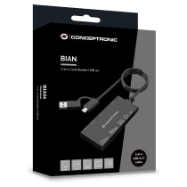 CONCEPTRONIC Kartenleser USB-A -C3.2- to 7-in-1 schwarz — Buy in Cyprus with Fast Delivery