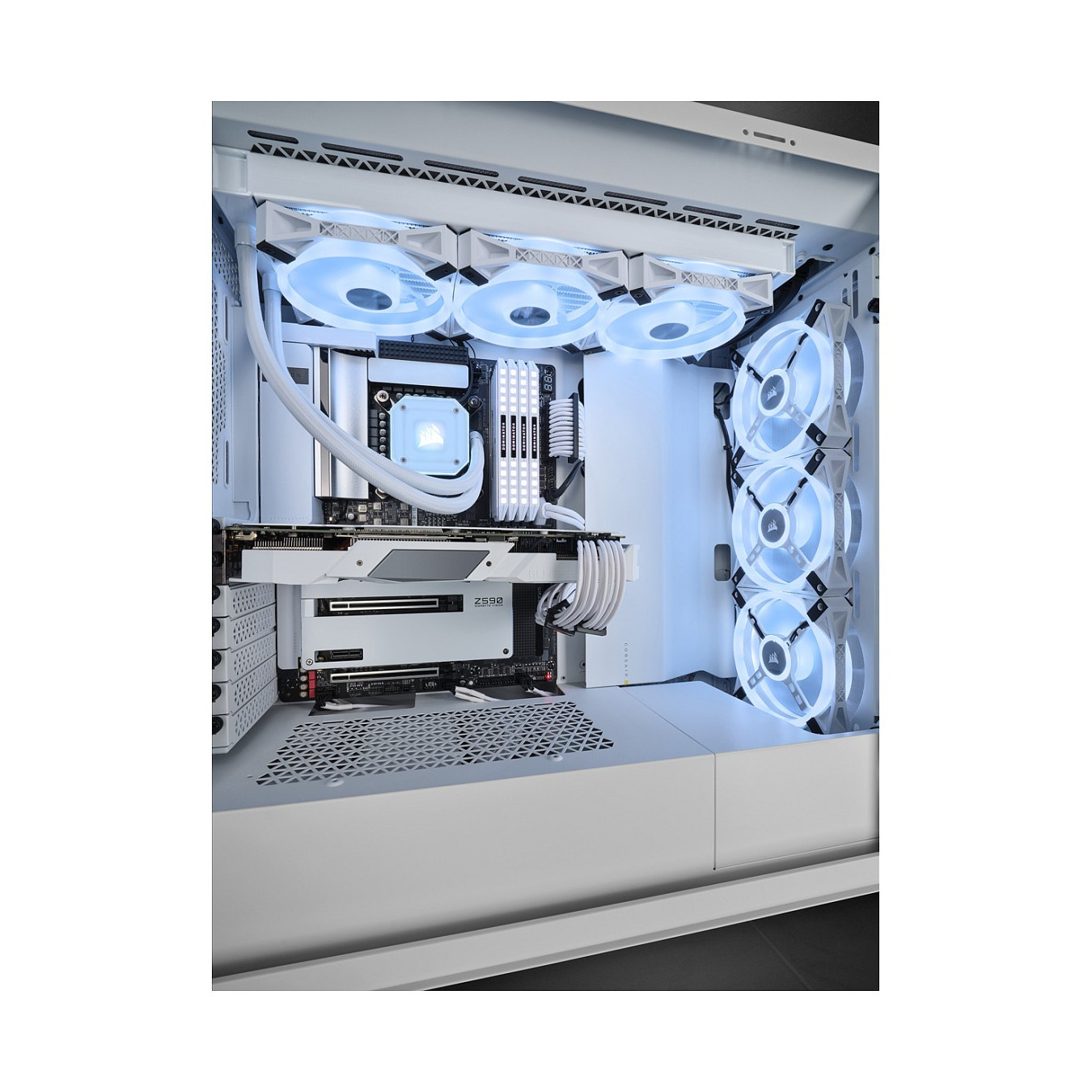 Corsair iCUE 5000X RGB QL Edition Mid-Tower ATX Gaming Gehäuse weiß — Buy in Cyprus with Fast Delivery