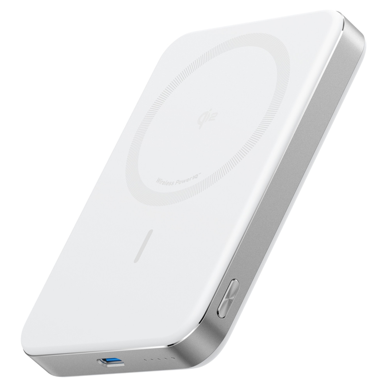 ANKER MagGo PowerBank 10.000mAh Slim weiss magnetische Powerbank im ultra-schlanken Design fuer iPhone 12 und hher un...
