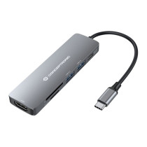 CONCEPTRONIC 6-1 Dock USB-C- to HDMI 2xUSB-A SD TF + 15cm gr — Buy in Cyprus with Fast Delivery