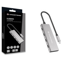 CONCEPTRONIC 4-1 Dock USB-C- to 3xUSB-C 100WPD 25cm gr — Buy in Cyprus with Fast Delivery