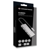 CONCEPTRONIC 4-1 Dock USB-C- to 3xUSB-C 100WPD 25cm gr — Buy in Cyprus with Fast Delivery