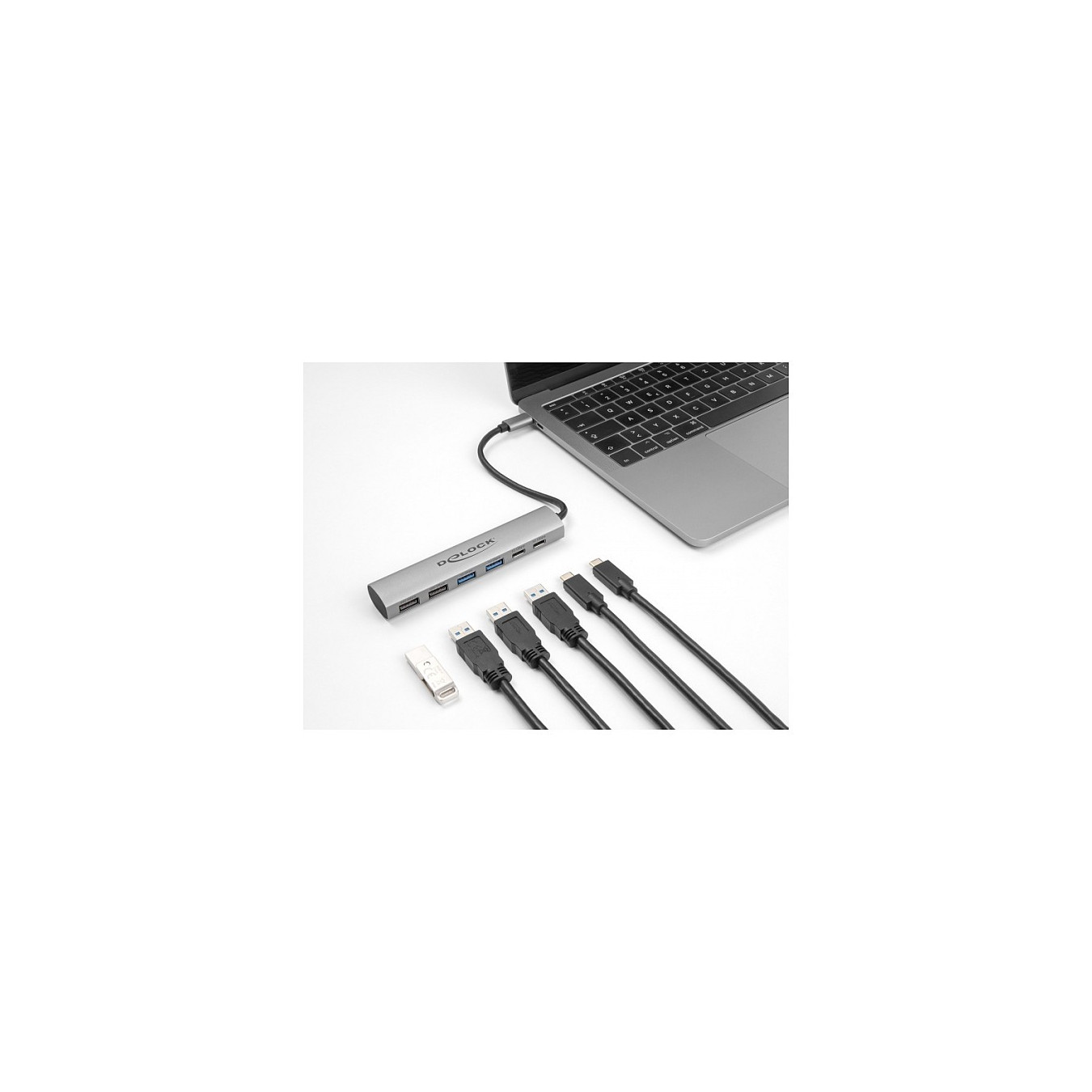 DELOCK 6 Port USB Hub mit 4 x USB Typ-A Buchse und 2 x USB Type-C Buchse — Buy in Cyprus with Fast Delivery