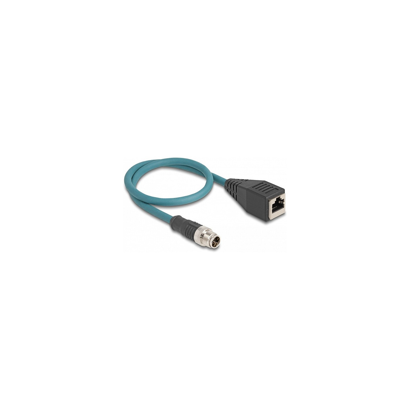 DeLock M12 Adapterkabel X-kodiert 8 Pin Stecker zu RJ45 Buchse 50 cm — Buy in Cyprus with Fast Delivery