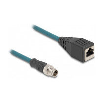 DeLock M12 Adapterkabel X-kodiert 8 Pin Stecker zu RJ45 Buchse 50 cm — Buy in Cyprus with Fast Delivery
