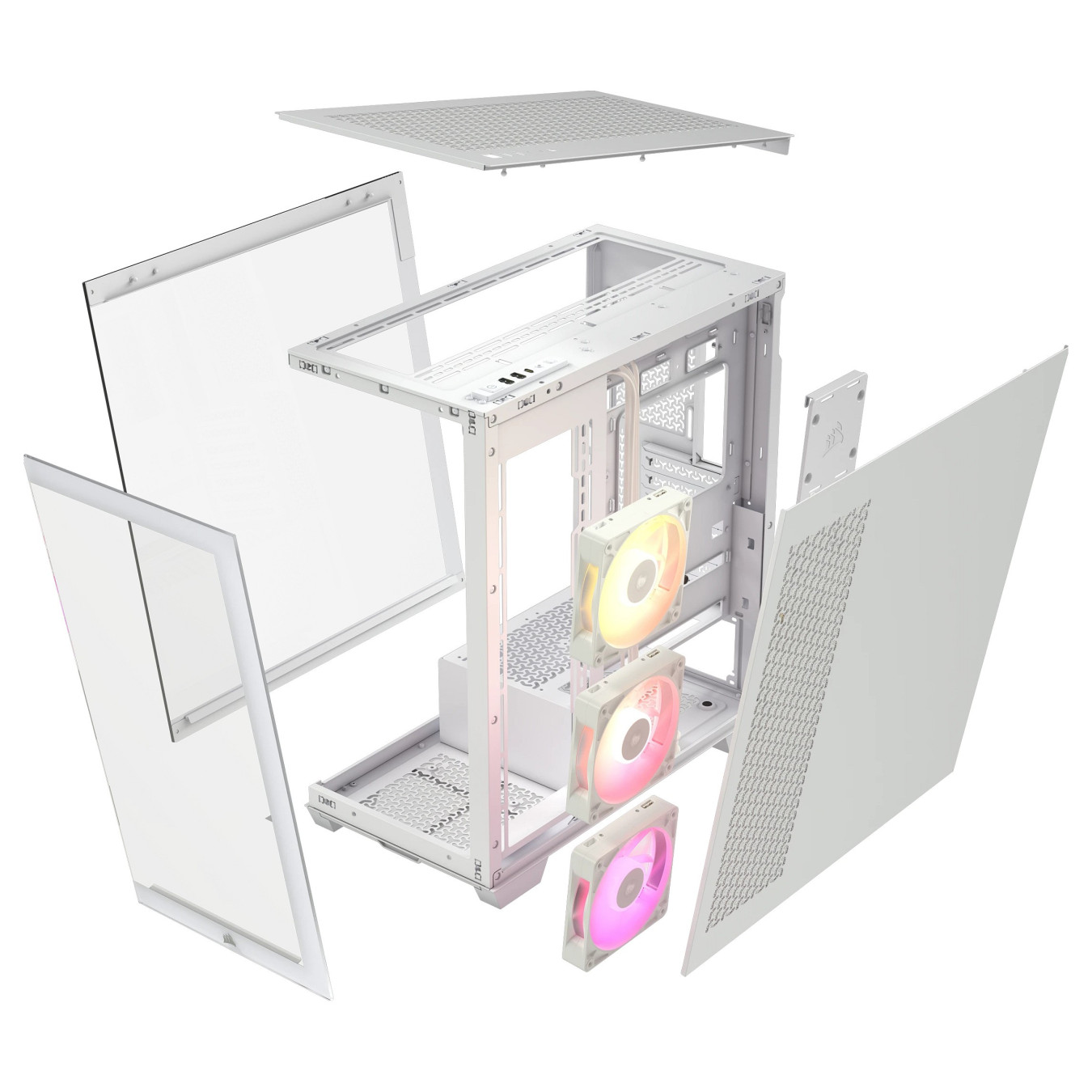 Corsair 3500X LINK RGB weiß Midi Tower ATX Gaming Gehäuse — Buy in Cyprus with Fast Delivery