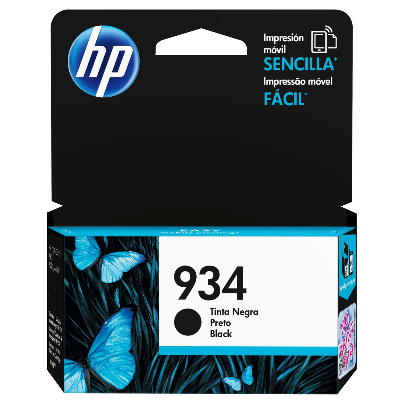HP 934 - Schwarz - original - Tintenpatrone - fr Officejet 6812. 6815. 6820. Officejet Pro 6230. 6230 ePrinter. 6830....