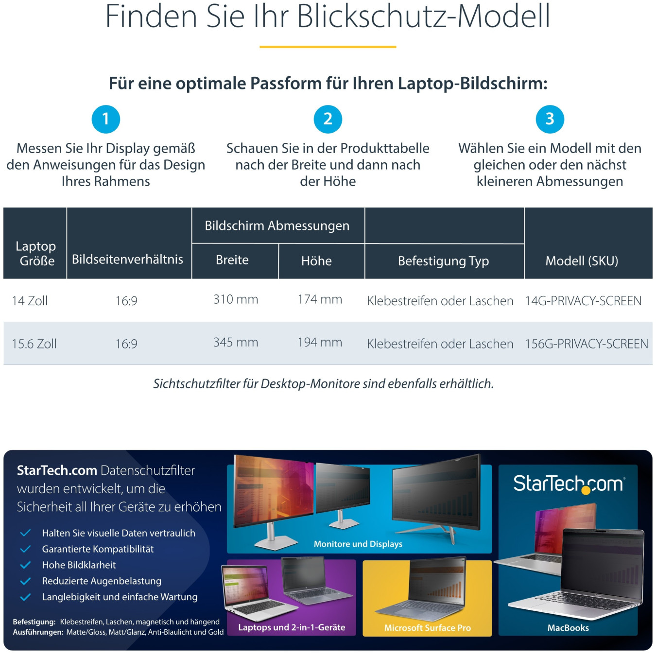 StarTech 14IN LAPTOP PRIVACY SCREEN — Buy in Cyprus with Fast Delivery