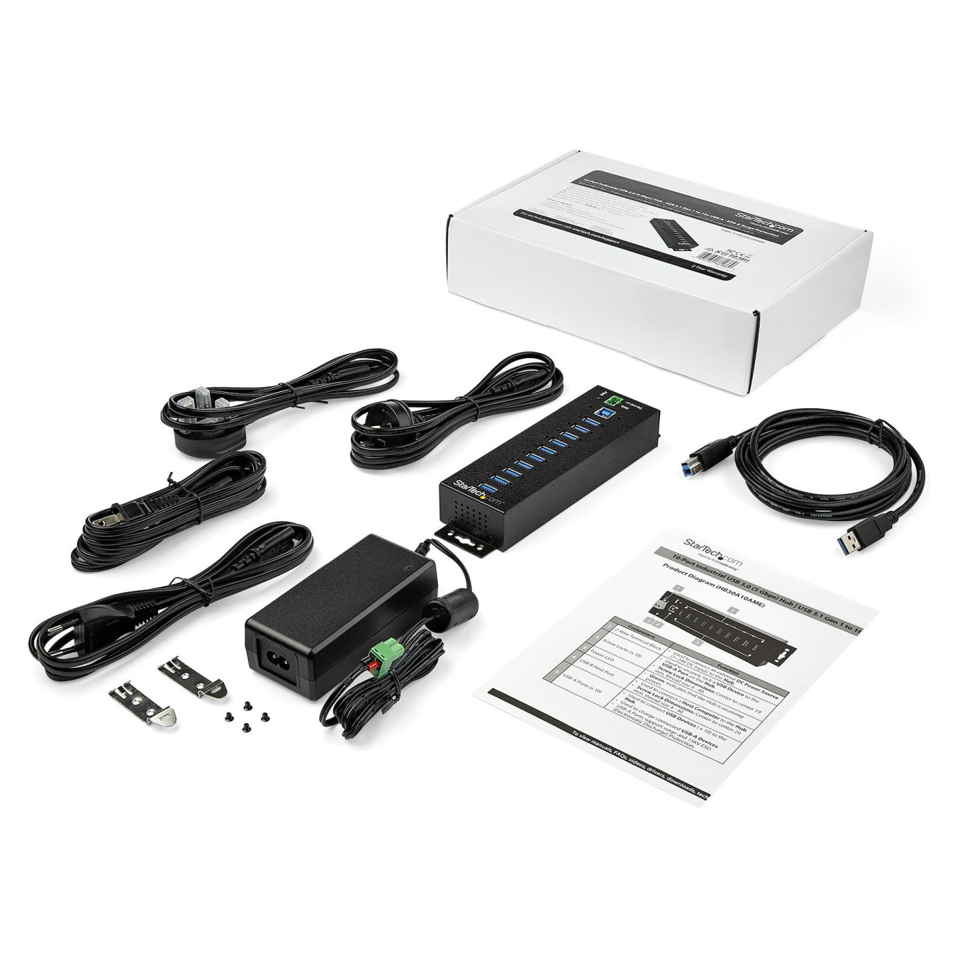 StarTech 10PT IND. USB3 HUB — Buy in Cyprus with Fast Delivery