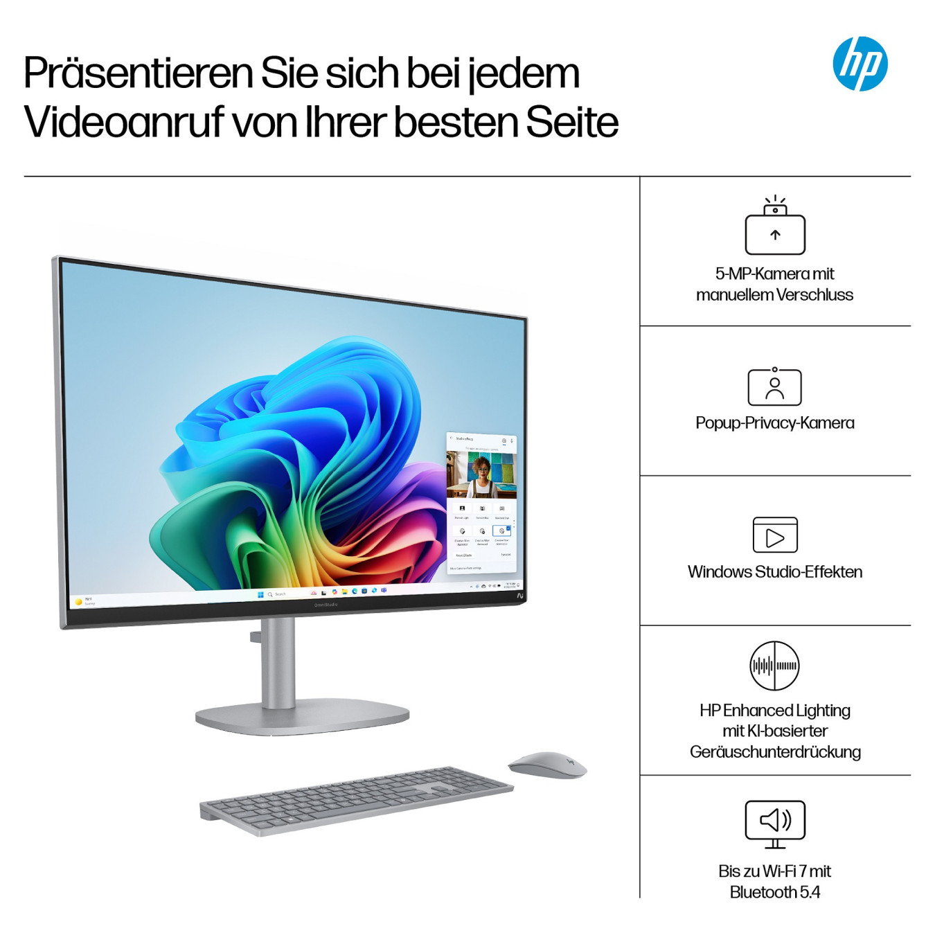 AIO HP OmniStudio X 27' FHD IPS All-in-One Core Ultra 7 256V 16GB 1TB SSD Win11 27-cs1075ng — Buy in Cyprus with Fast Delivery