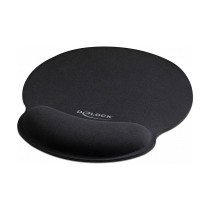 DELOCK Mauspad mit Handballenauflage rund schwarz — Buy in Cyprus with Fast Delivery
