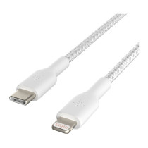 Belkin Lightning USB-C Kabel ummantelt mfi 1m weiß — Buy in Cyprus with Fast Delivery