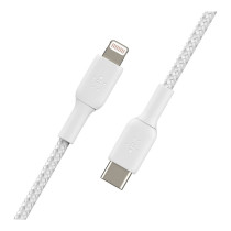 Belkin Lightning USB-C Kabel ummantelt mfi 1m weiß — Buy in Cyprus with Fast Delivery