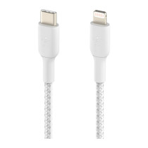 Belkin Lightning USB-C Kabel ummantelt mfi 1m weiß — Buy in Cyprus with Fast Delivery