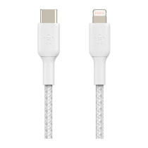 Belkin Lightning USB-C Kabel ummantelt mfi 1m weiß — Buy in Cyprus with Fast Delivery