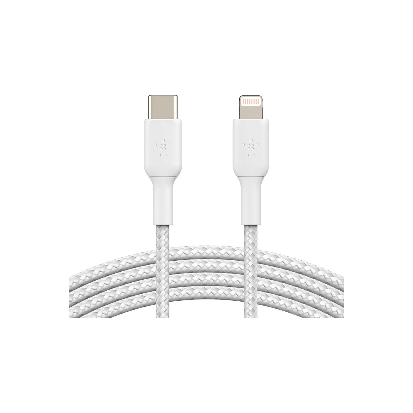 Belkin Lightning USB-C Kabel ummantelt mfi 1m weiß — Buy in Cyprus with Fast Delivery