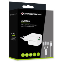 CONCEPTRONIC Ladegerät 2Port GaN 3-in-1 33WPD3.0 PPS ws — Buy in Cyprus with Fast Delivery