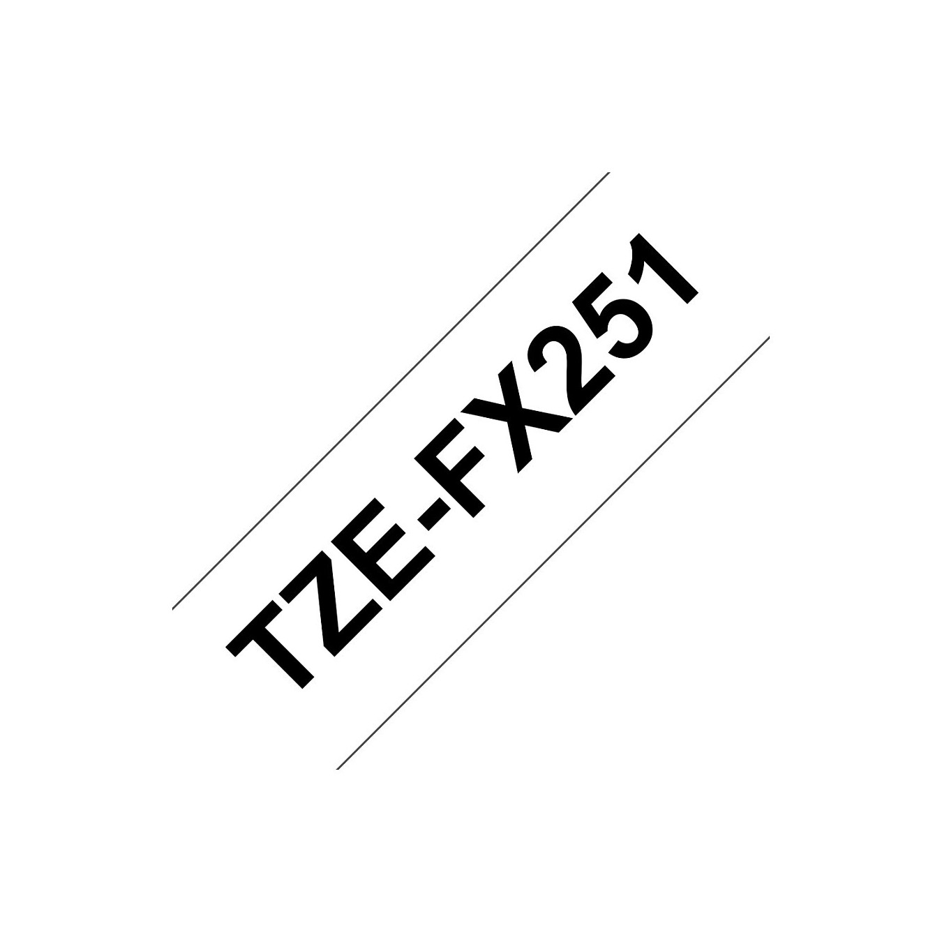 Brother TZe-FX251 Beschriftungsband Schwarz auf Weiß — Buy in Cyprus with Fast Delivery