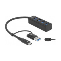DELOCK 4 Port USB 3.2 Gen 1 Hub mit USB Type-C oder USB Typ-A Anschluss — Buy in Cyprus with Fast Delivery