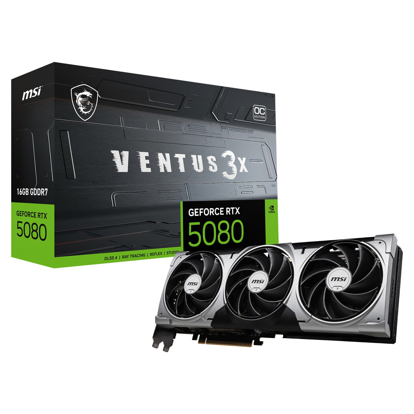 MSI GeForce RTX 5080 16G VENTUS 3X OC – Graphics Card 16GB GDDR7 – 10,752 CUDA Cores | Armenius Store