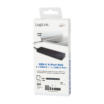 Logilink USB 3.1 HUB 3+1-port Type-C schwarz — Buy in Cyprus with Fast Delivery