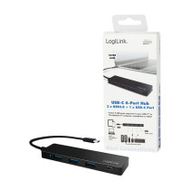 Logilink USB 3.1 HUB 3+1-port Type-C schwarz — Buy in Cyprus with Fast Delivery