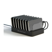 CONCEPTRONIC Ladegerät 8Port 6xUSB-A 2xC Multi 75WPD3.0 sw — Buy in Cyprus with Fast Delivery
