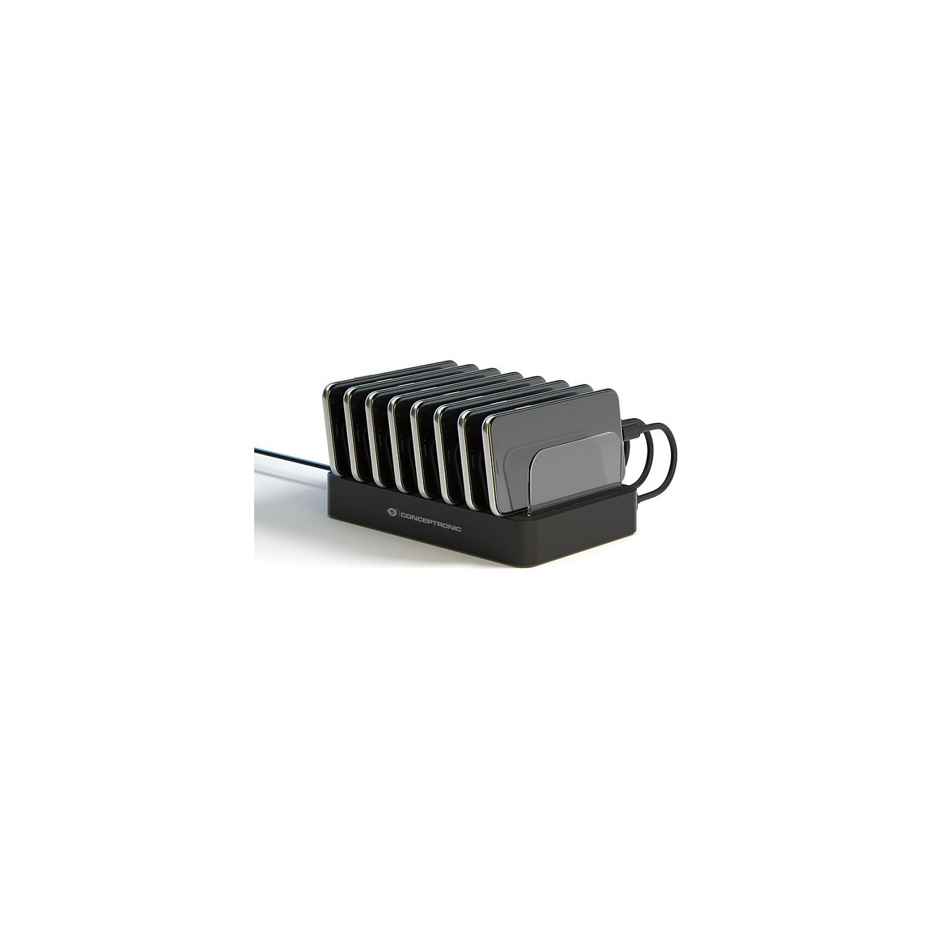 CONCEPTRONIC Ladegerät 8Port 6xUSB-A 2xC Multi 75WPD3.0 sw — Buy in Cyprus with Fast Delivery