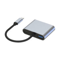 CONCEPTRONIC 4-1 Dock USB-C- to HDMI.USB3.0.VGA.100WPD 15cm gr — Buy in Cyprus with Fast Delivery