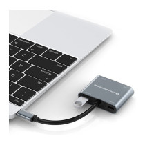CONCEPTRONIC 4-1 Dock USB-C- to HDMI.USB3.0.VGA.100WPD 15cm gr — Buy in Cyprus with Fast Delivery