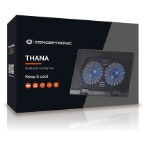 CONCEPTRONIC 2-Fan USB-A2.0 Laptop-Kühlpad 30Kg 17' sw — Buy in Cyprus with Fast Delivery