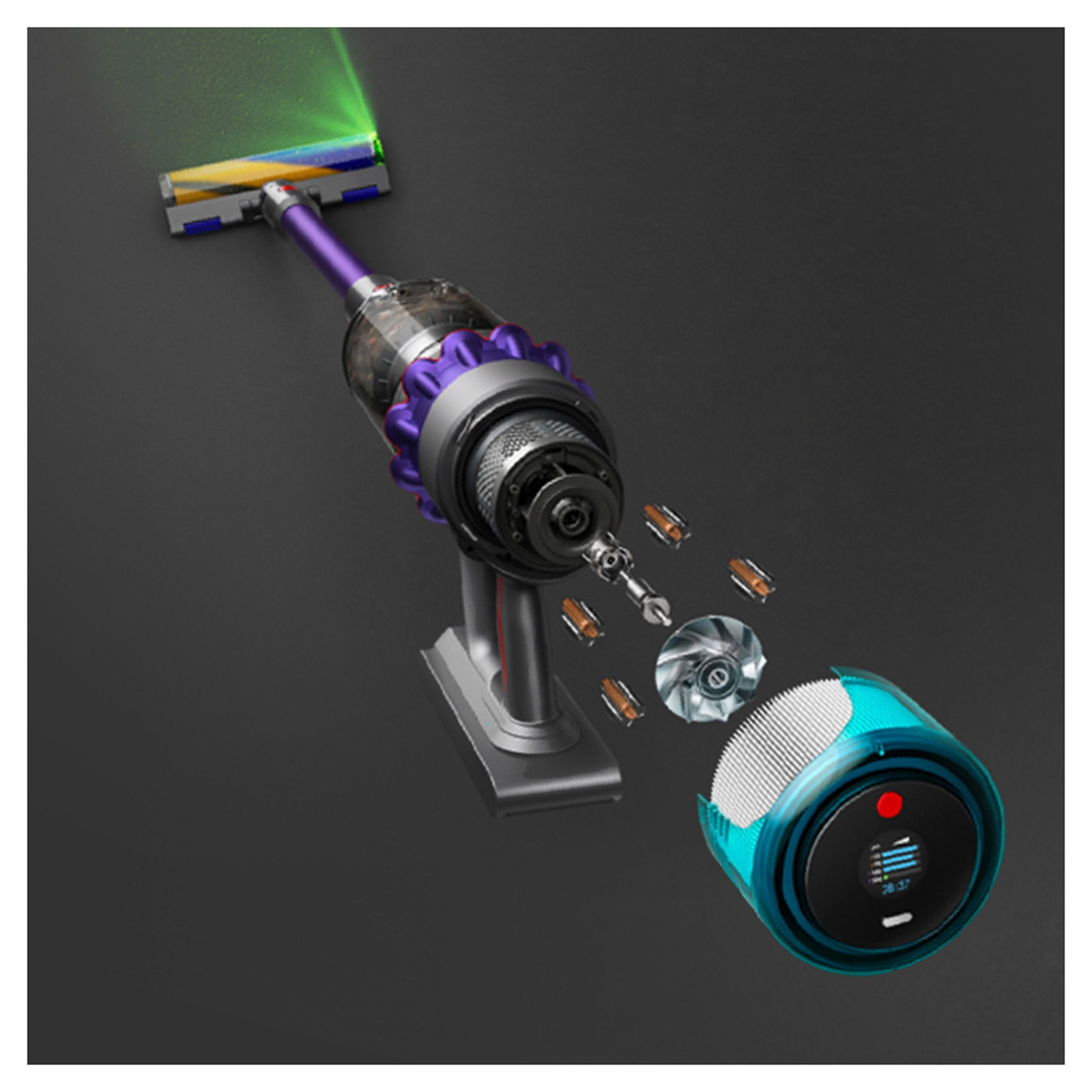 Dyson Gen5Detect Absolute Kabelloser Staubsauger (Rot Silber Türkis) — Buy in Cyprus with Fast Delivery