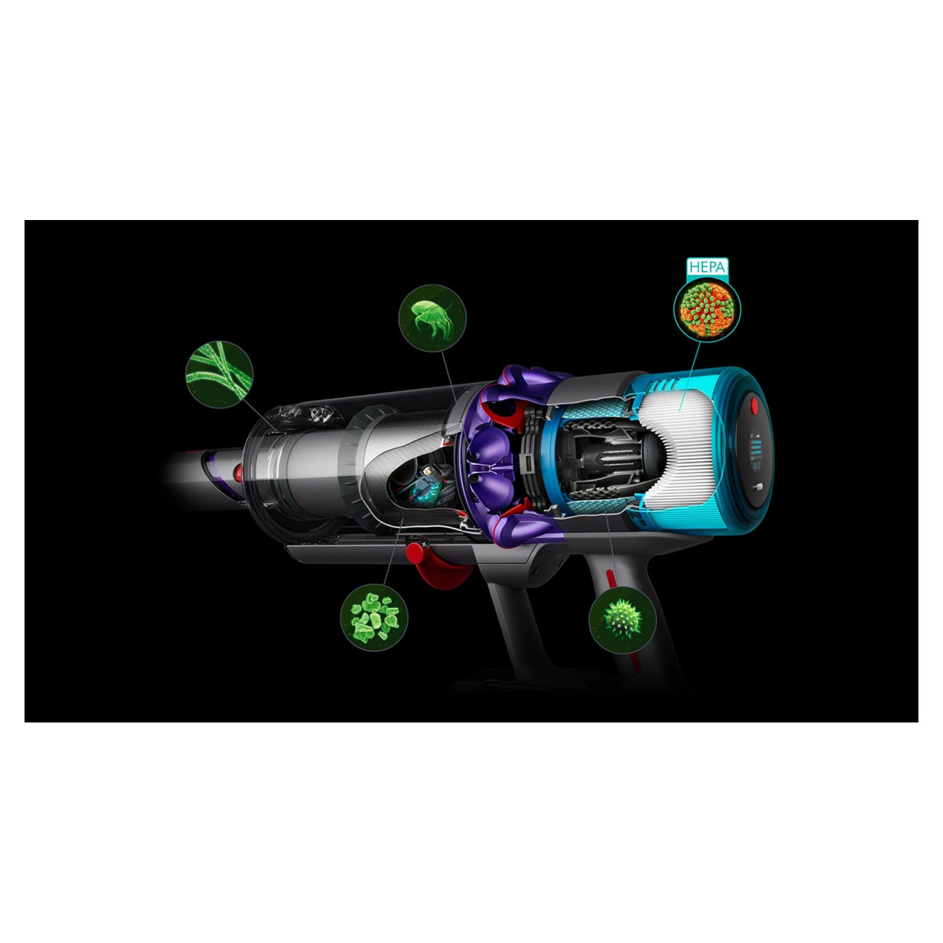 Dyson Gen5Detect Absolute Kabelloser Staubsauger (Rot Silber Türkis) — Buy in Cyprus with Fast Delivery
