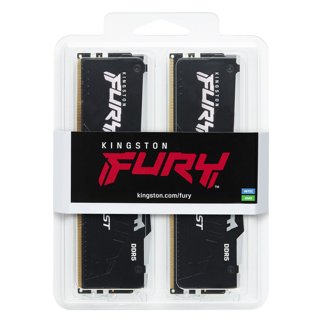 DIMM 32 GB DDR5-5600 (2x 16 GB) Dual-Kit (schwarz. KF556C36BBEAK2-32. FURY Beast RGB. INTEL XMP. AMD EXPO)