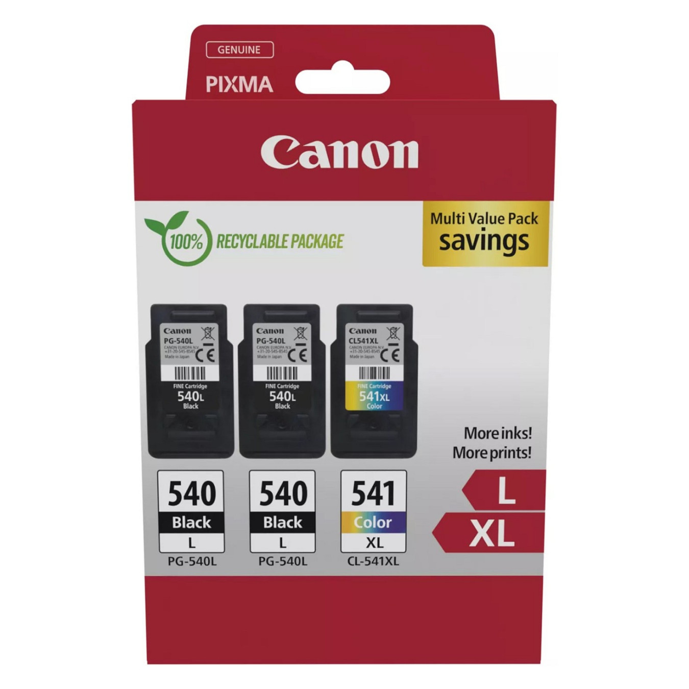 Canon Tinte PG-540L CL-541XL 5224B017 3er Multipack (2xBK Color) — Buy in Cyprus with Fast Delivery