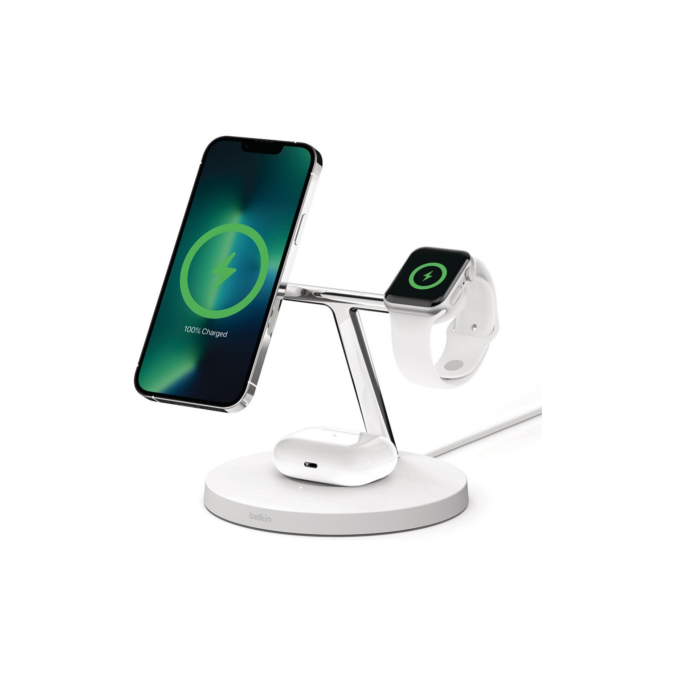 Belkin MagSafe 3-in-1-Ladegerät iPhone 12 13 Serie. weiß — Buy in Cyprus with Fast Delivery