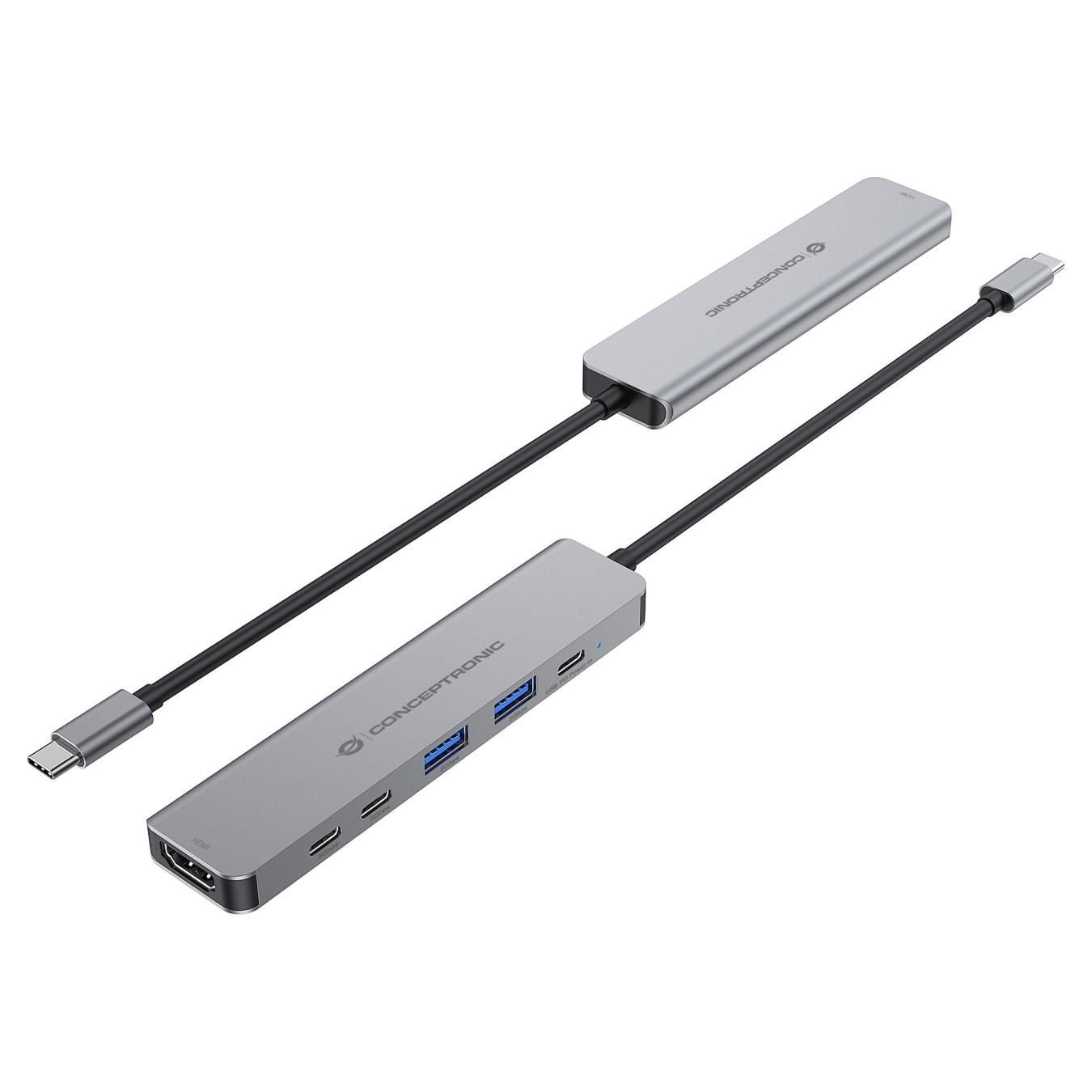 CONCEPTRONIC 6-1 Dock USB-C- to HDMI 2xUSB-A 2xUSB-C + 25cm gr — Buy in Cyprus with Fast Delivery