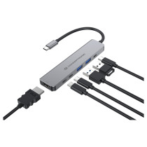 CONCEPTRONIC 6-1 Dock USB-C- to HDMI 2xUSB-A 2xUSB-C + 25cm gr — Buy in Cyprus with Fast Delivery