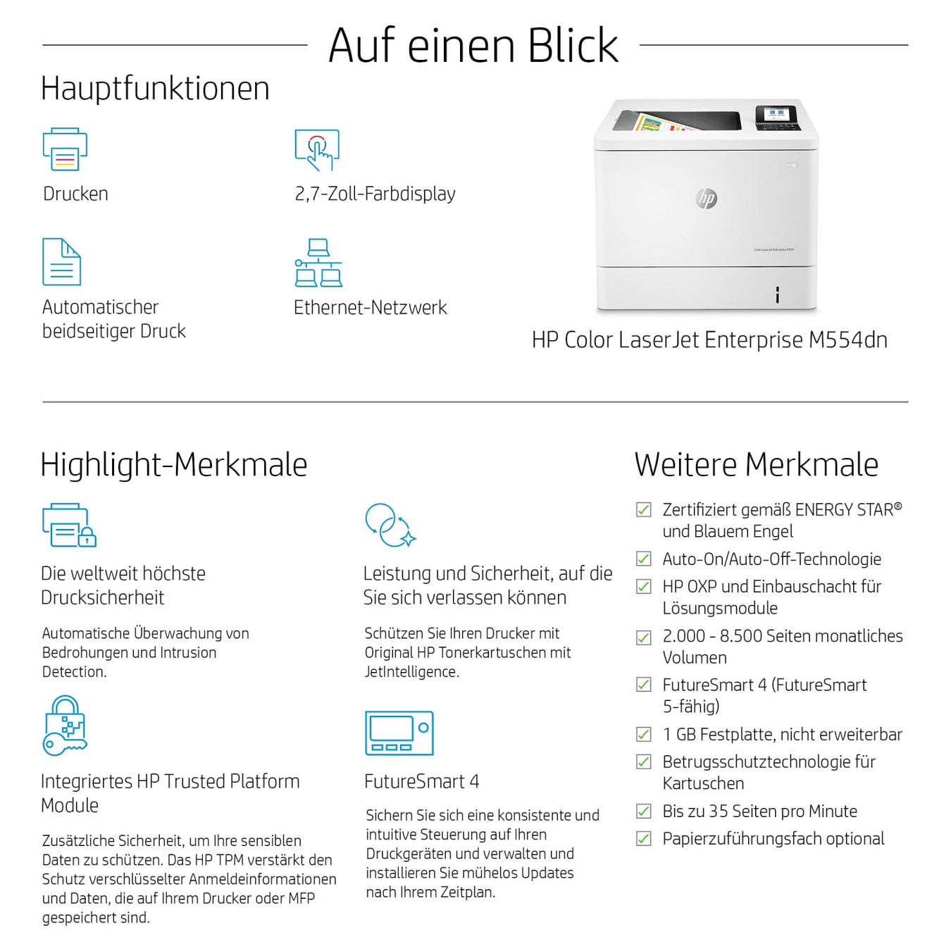 FL HP Color LaserJet Enterprise M554dn A4 LAN Duplex — Buy in Cyprus with Fast Delivery