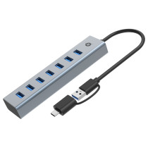 CONCEPTRONIC 7-Port Hub USB-A3.0 -C Adap.- to 7xA3.0 o.Netz. gr — Buy in Cyprus with Fast Delivery