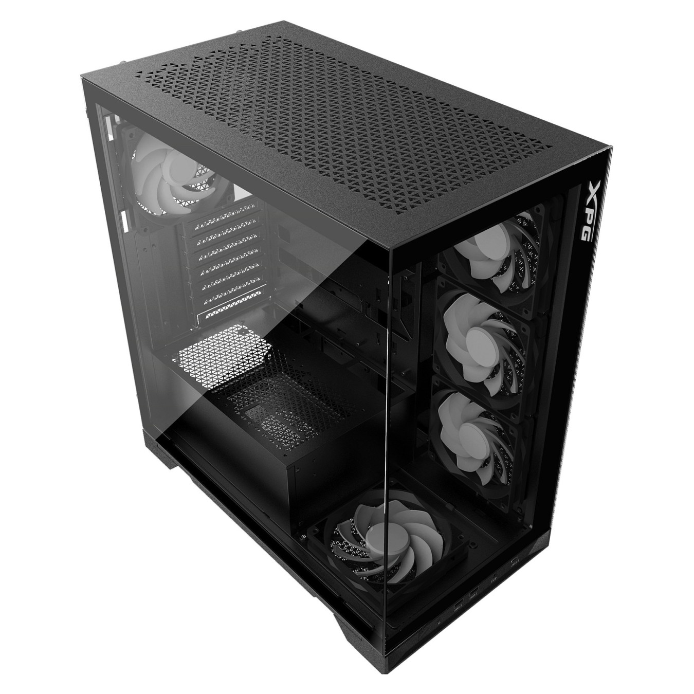 XPG Invader X ATX Midi Tower schwarz 4x120mm ARGB Glas USB C — Buy in Cyprus with Fast Delivery