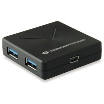CONCEPTRONIC 4-Port Hub USB-A3.0 Mini-B - to 4xA3.0 o.Netz. sw — Buy in Cyprus with Fast Delivery