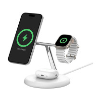 Belkin BoostCharge Pro 3-in-1-Ladestation mit Qi2. weiss — Buy in Cyprus with Fast Delivery