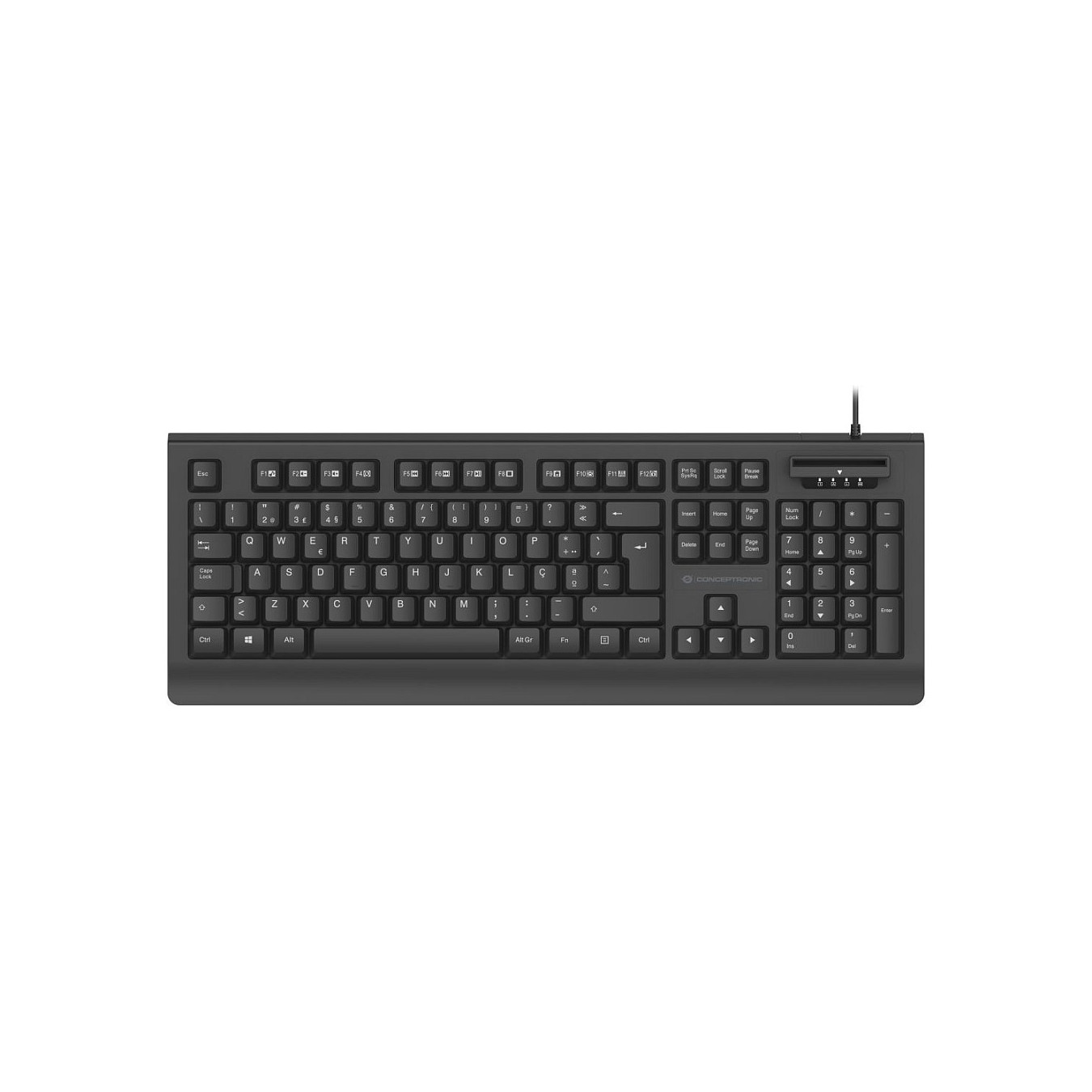 CONCEPTRONIC USB Tastatur.Smart ID-Kartenleser portugies. sw — Buy in Cyprus with Fast Delivery