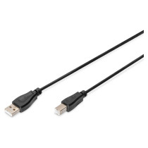 DIGITUS USB 2.0 Anschlusskabel Typ A -B St St 1.0m. sw — Buy in Cyprus with Fast Delivery