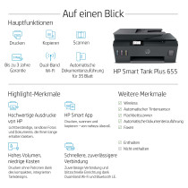 T HP Smart Tank Plus 655 4in1 A4 WiFi Bluetooth ADF — Buy in Cyprus with Fast Delivery