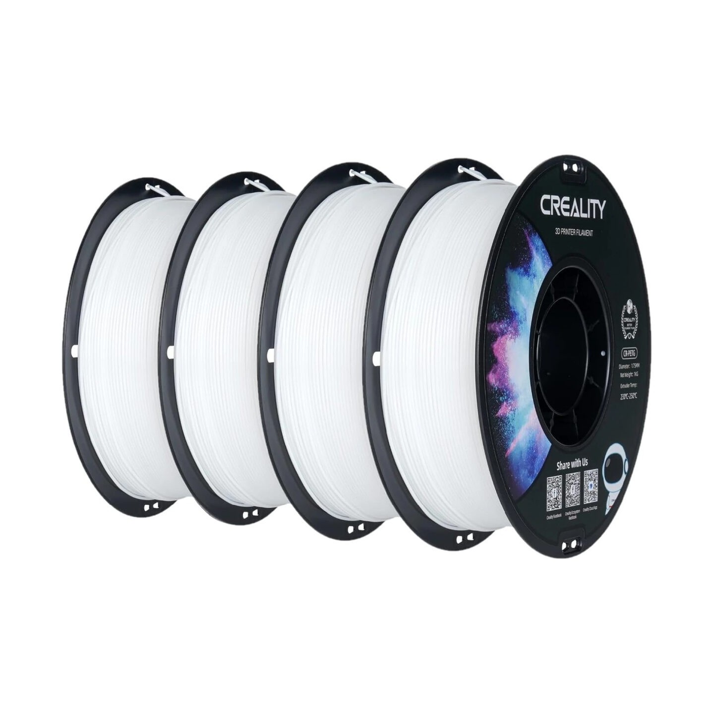 Creality CR-PETG Value Pack 4kg - 4x White 3D Printer Filament — Buy in Cyprus with Fast Delivery