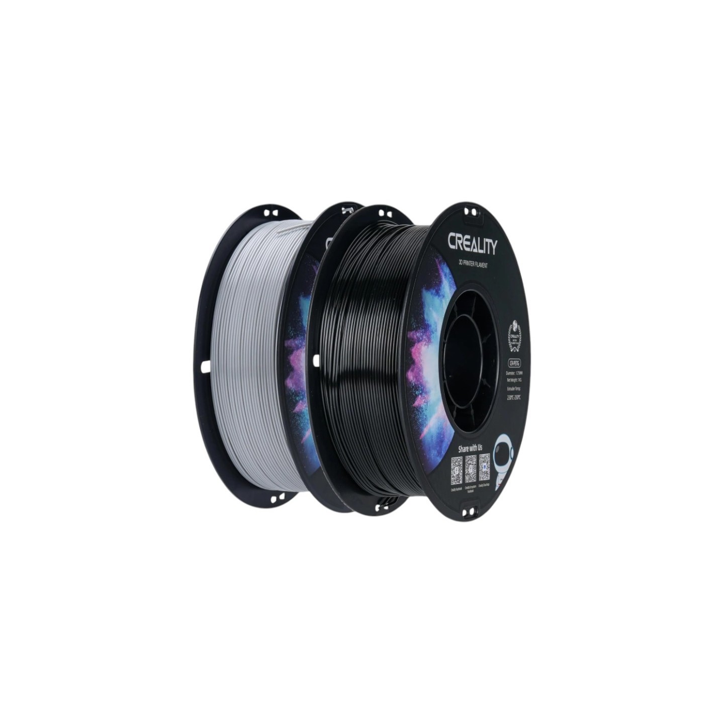 Creality CR-PETG Value Pack 2kg - Black & Gray 3D Printer Filament (Black+Grey) — Buy in Cyprus with Fast Delivery