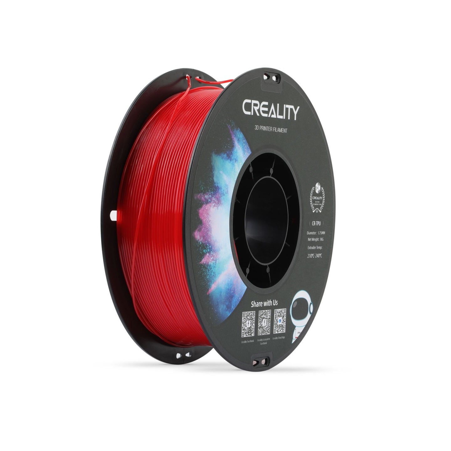 Creality CR-TPU Red 3d Printer Soft Adhesive material Filament 1kg 1.75 — Buy in Cyprus with Fast Delivery