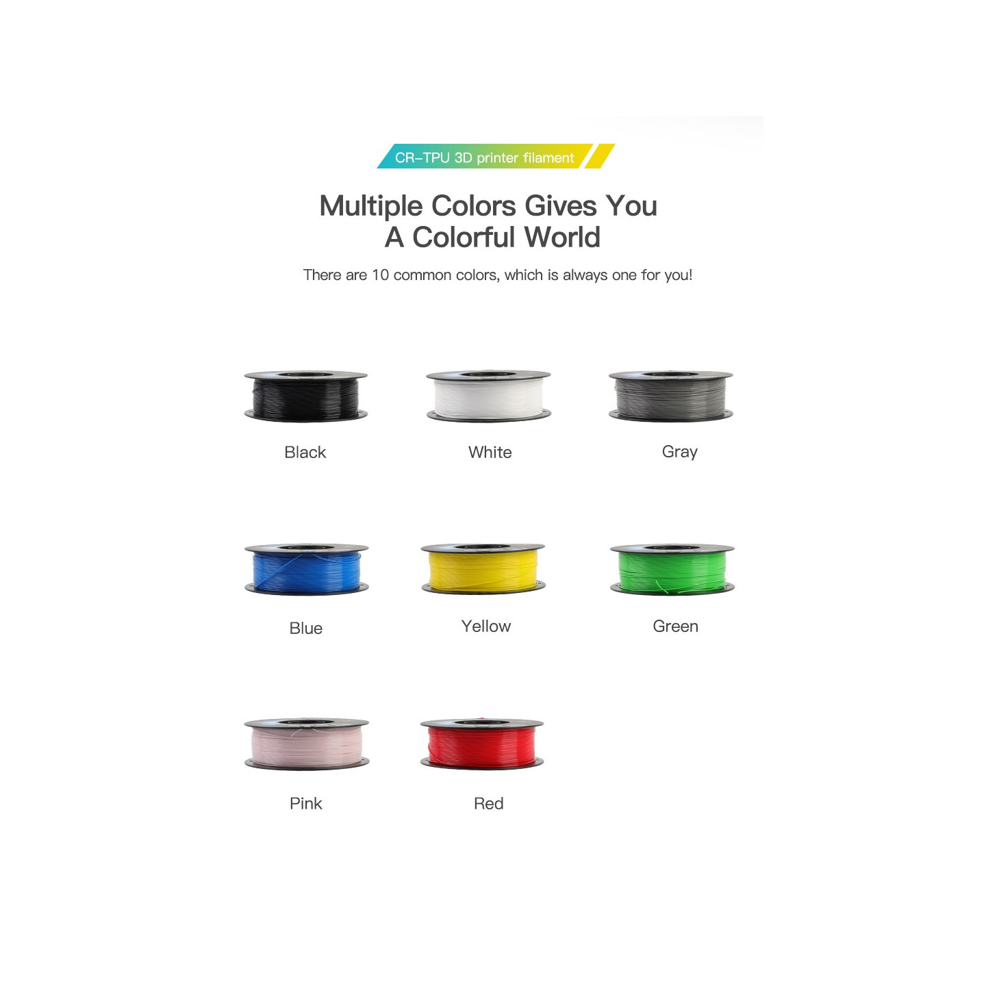 Creality CR-TPU Red 3d Printer Soft Adhesive material Filament 1kg 1.75 — Buy in Cyprus with Fast Delivery